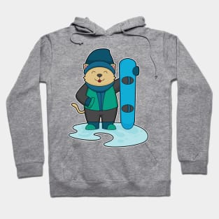 Cat as Snowboarder with Snowboard Hoodie
